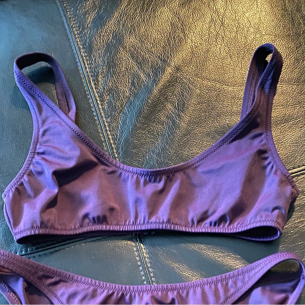 New J. Crew Purple Bikini Top